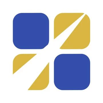 Abstract Geometric Square Shapes Logo Stock Illustration