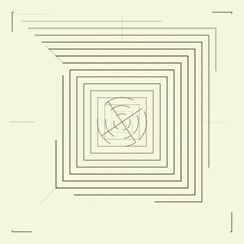 Abstract Geometric Square Spiral Progression Animation Background Stock Footage 346282821