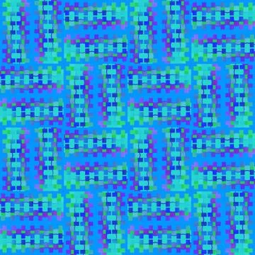 Abstract geometric squares and rectangles pattern blue turquoise green Stockillustratie