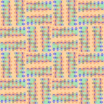 Abstract geometric squares and rectangles pattern orange mint purple sh Stockillustratie