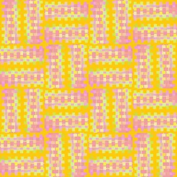 Abstract geometric squares and rectangles pattern yellow pink violet pu Stock Illustration