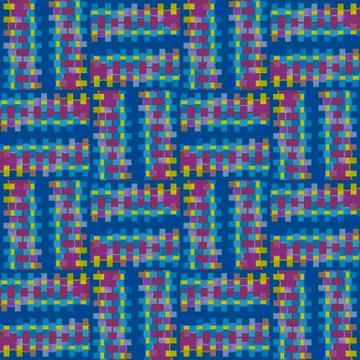 Abstract geometric squares and rectangles pattern blue violet purple ye Stock Illustration
