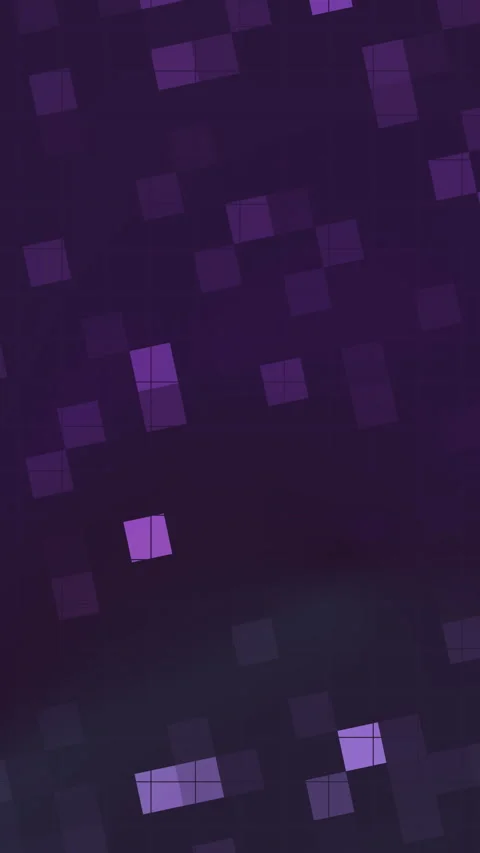 Abstract Geometric Squares Floating in Deep Purple Background Видео 332826299