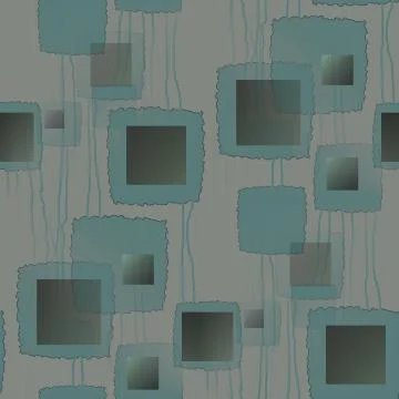 Abstract geometric squares pattern gray turquoise blurred Stock Illustration