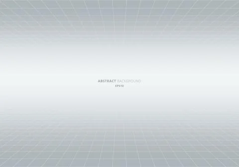 Abstract geometric squares pattern perspective white and gray background. Gri イラスト素材