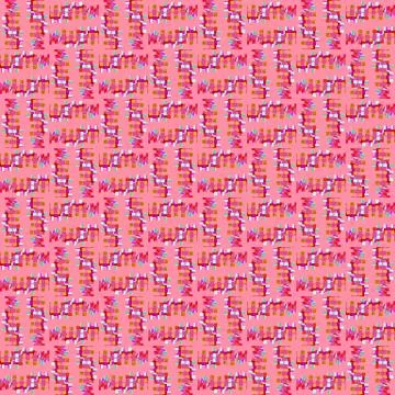 Abstract geometric squares pattern pink red violet light blue Illustrazione stock
