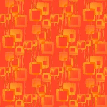 Abstract geometric squares pattern yellow orange Stock Illustration