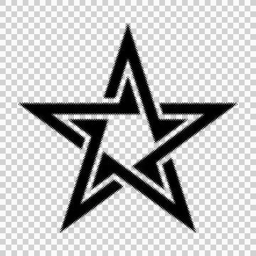 Abstract geometric star design with overlapping lines and sharp edges for m.. Stock Illustration