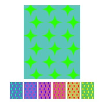 Abstract geometric star pattern on green background イラスト素材