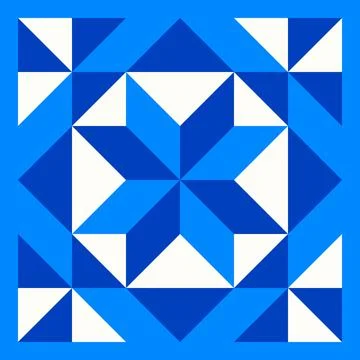 Abstract geometric star pattern inspired by duvet quilting Stock Illustration