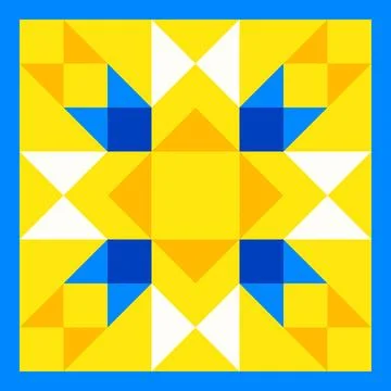 Abstract geometric star pattern inspired by duvet quilting イラスト素材