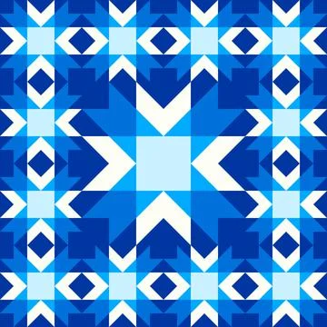 Abstract geometric star pattern inspired by duvet quilting Stock Illustration