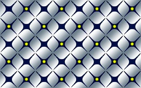 Abstract geometric star pattern with yellow centers and gradient shading. Stock Illustration