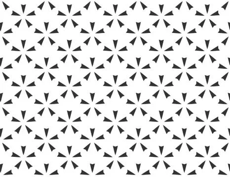 Abstract geometric star Seamless pattern . Repeating geometric Black and whit Stock-Illustration