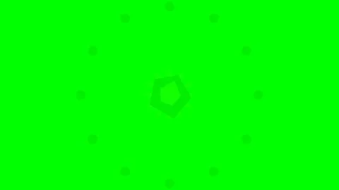 Abstract geometric star symbol with a central pentagon on vibrant green Stock Footage 340903990