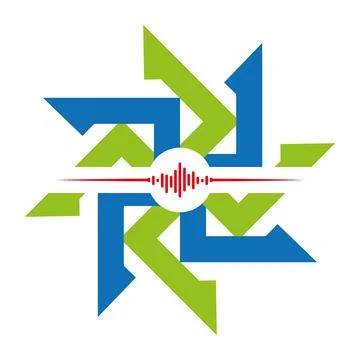 Abstract Geometric Star Technology Logo Stock Illustration