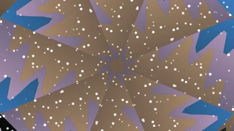 Abstract Geometric Starburst with Floating White Snow Particles Stock Footage 329568166