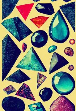 Abstract geometric stones pattern Stock Illustration