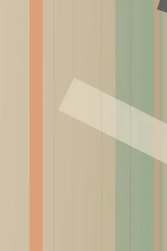 Abstract geometric stripe composition in beige and muted green with soft, m.. Stock Illustration