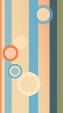 An abstract geometric striped pattern with layered blue, beige and orange c.. Illustrazione stock