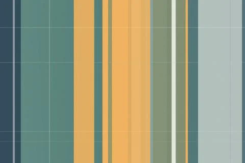Abstract geometric striped pattern with teal, gold, and gray vertical bars .. Illustrazione stock