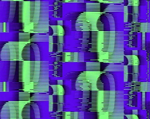 Abstract geometric striped seamless pattern cyberpunk concept. Stock Illustration