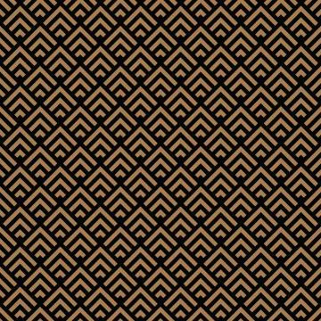 Abstract geometric striped triangles row pattern background. Vector seamless Illustrazione stock