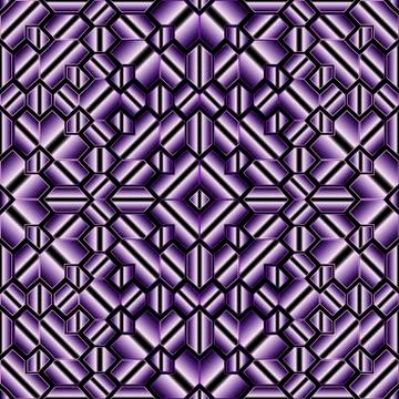 Abstract geometric striped vector seamless pattern. Violet ornamental surface 3d Illustrazione stock