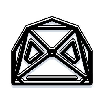 Abstract geometric structural design illustrating pattern and symmetry 库存插图