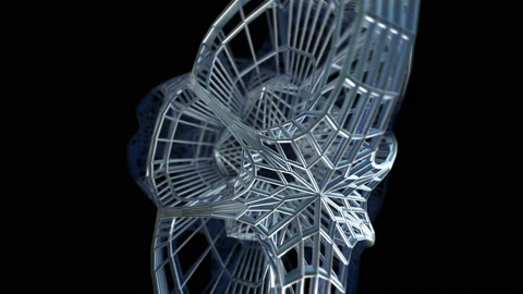 Abstract geometric structure background. Seamless metal retro futuristic Видео 233003361