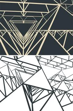 Abstract geometric structure Stock Illustration