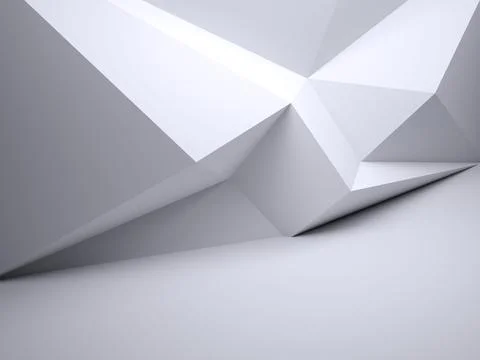 Abstract geometric structure is showcasing angular planes, facets and smooth Ilustración de archivo