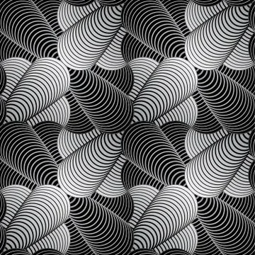 Abstract Geometric Stylized Checkered Conic Petals Vector Seamle Stock Illustration