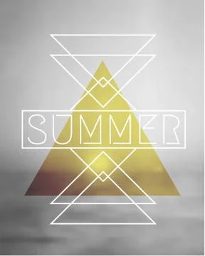 Abstract Geometric Summer Design Stock Illustration