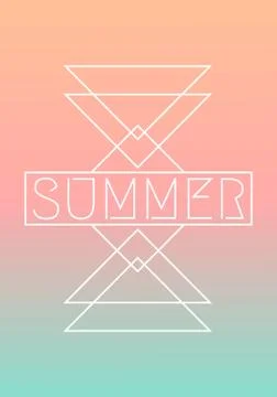 Abstract Geometric Summer Design Stock Illustration