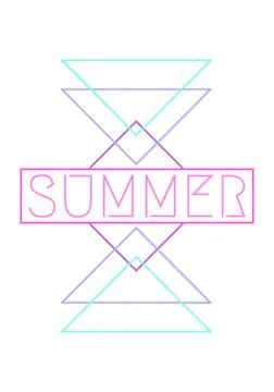 Abstract Geometric Summer Design Stock Illustration