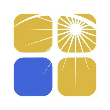 Abstract Geometric Sun Logo Design Stockillustratie