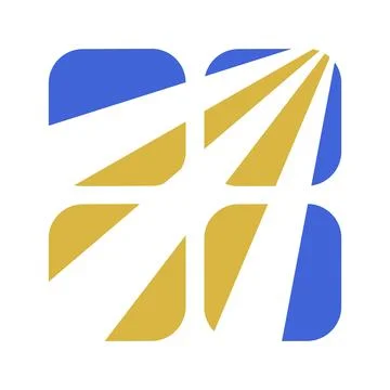Abstract Geometric Sun Rays Logo Stock Illustration