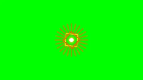 Abstract geometric sunburst pattern with rotating orange square elements Stock Footage 340264860
