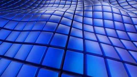 Abstract Geometric Surface Loop waving square shapes, Stock Footage 141516645