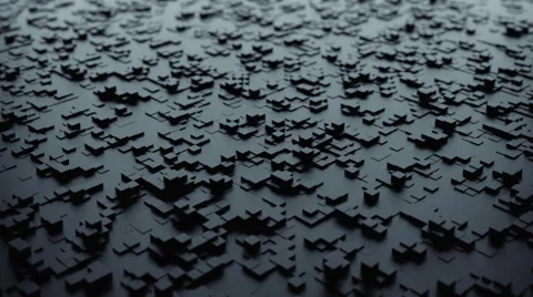 Abstract Geometric Surface Random Motion, 3d Loopable Animation 4k Stock Footage 68616953