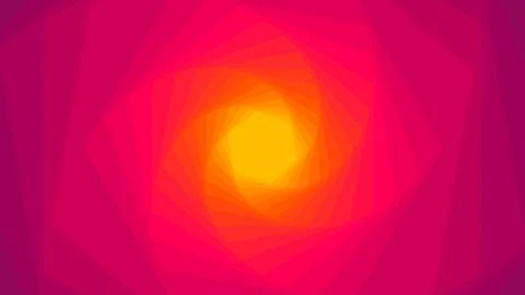 Abstract geometric swirl with layered shapes and warm gradient blending Stock Illustration