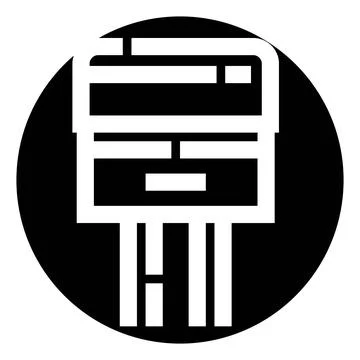 Abstract geometric symbol featuring stylized architecture element イラスト素材