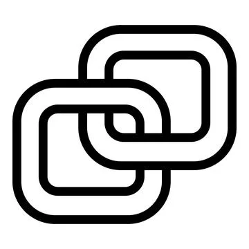 Abstract geometric symbol interlocking squares forming continuous line art Stock Illustration
