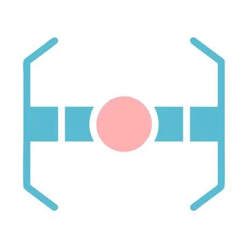 Abstract geometric symbol with rounded elements Stock Illustration