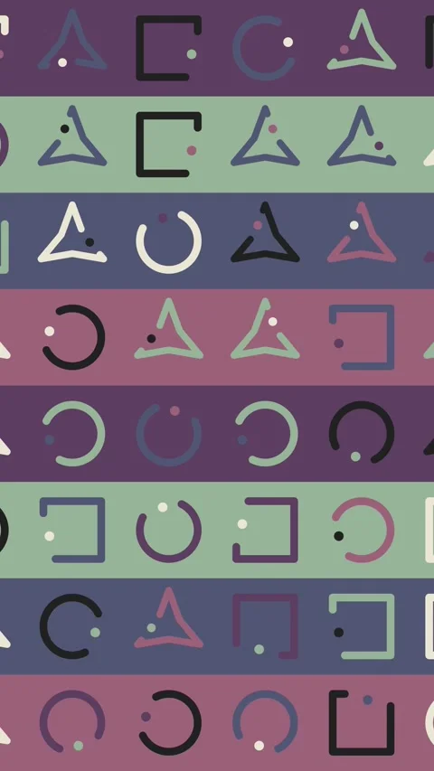 Abstract Geometric System Animation With Looping Loader Elements Stock Footage 332121231