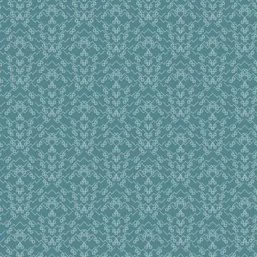 Abstract geometric teal seamless vector pattern Stock Illustration