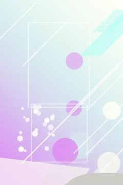 Abstract geometric tech backdrop with translucent rectangles, pastel circle.. Illustrazione stock