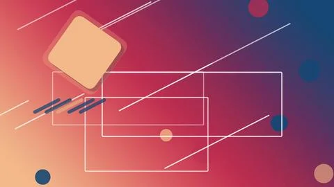 Abstract geometric tech background featuring layered squares and connecting.. 스톡 일러스트