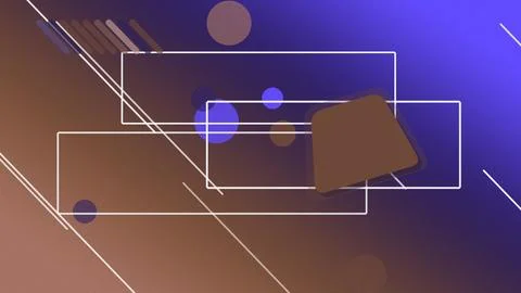 Abstract geometric tech background with glowing neon shapes and a smartphon.. Illustrazione stock